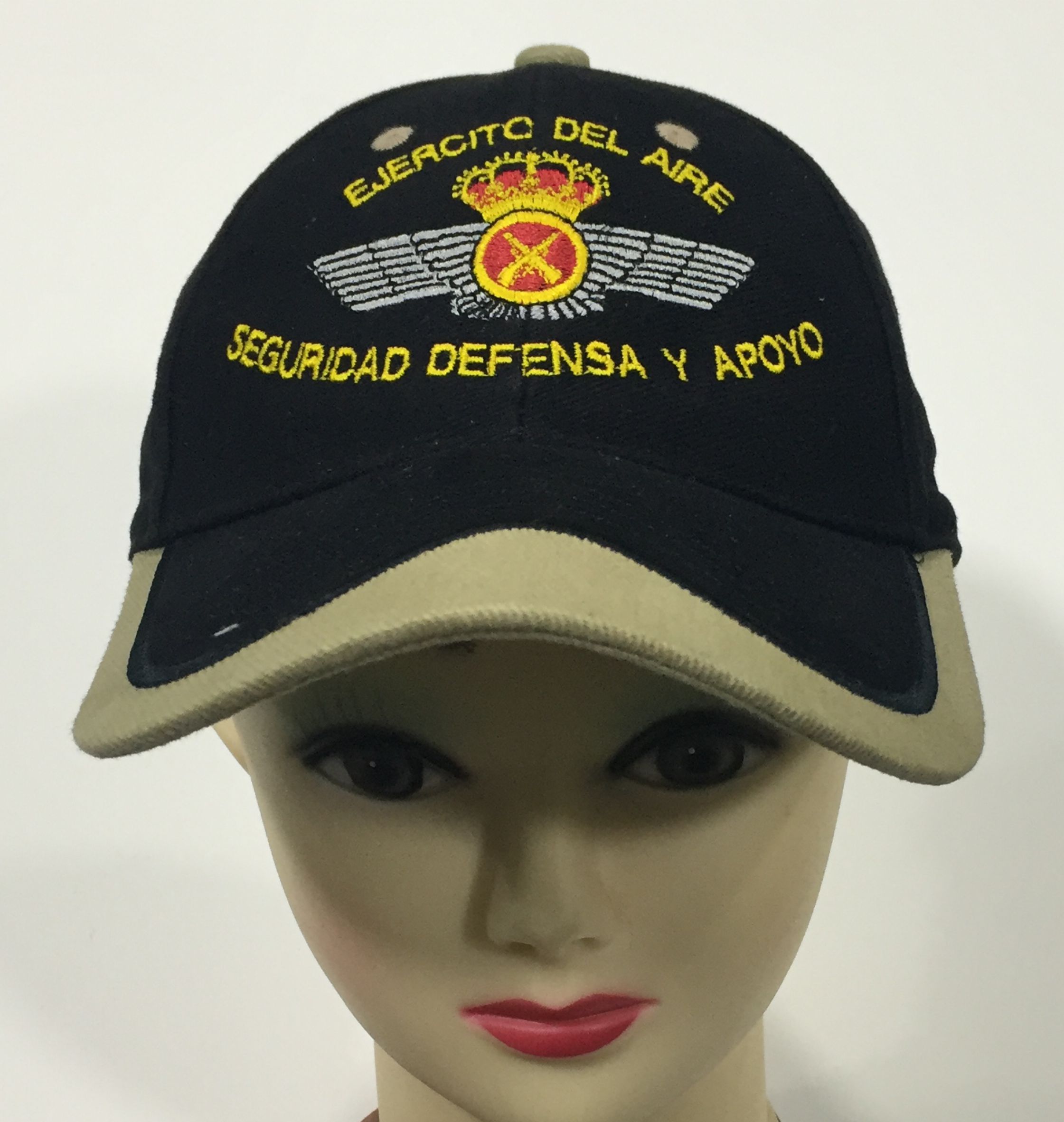 Gorra Ejército de Aire \" Seguridad y Defensa \" Negro + Beig